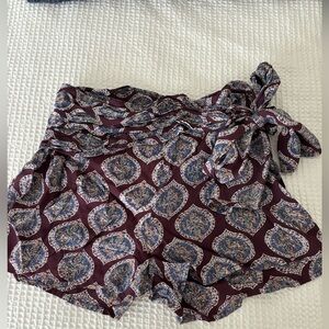 Free people high waisted side tie summer shorts